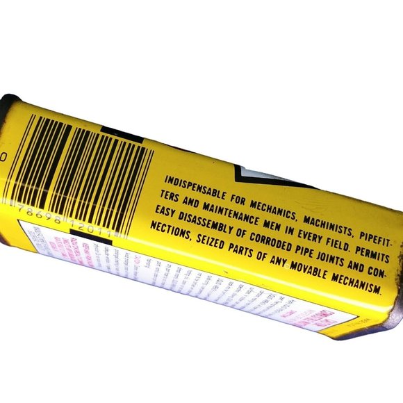 Liquid Wrench Lubricant Oil Tin Can 1970s 4 Oz Collectible with Orig. Red Cap - Picture 9 of 10